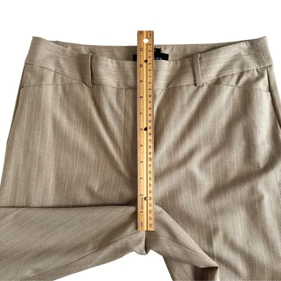 Beige Pinstripe Dress Pants - Picture 7 of 16